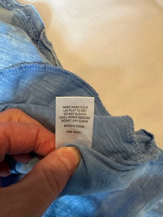 Oli & Hali Light Blue Ruched Henley Top - Picture 11 of 11